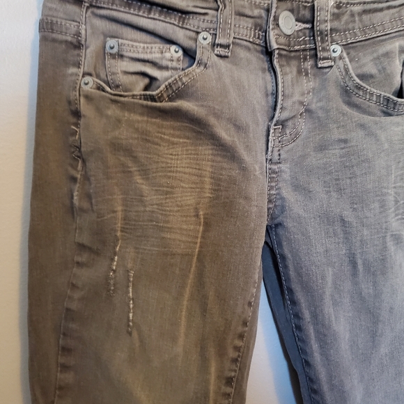 Mossimo Supply Co. Ripped Grey Slim Skinny Jeans - Size 3 - Picture 3 of 8